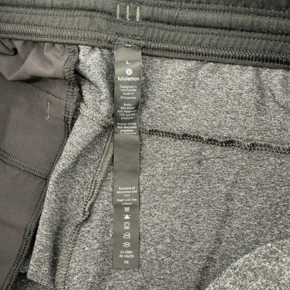 Lululemon ABC Jogger Heathered Charcoal‎ Gray Mens Size Large M5603S